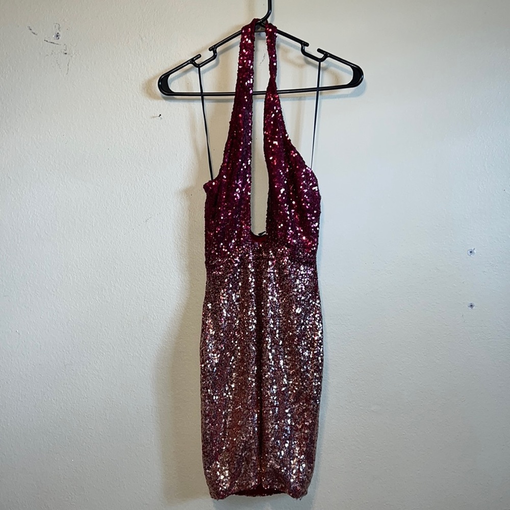 Ombre sequence fashion nova dress